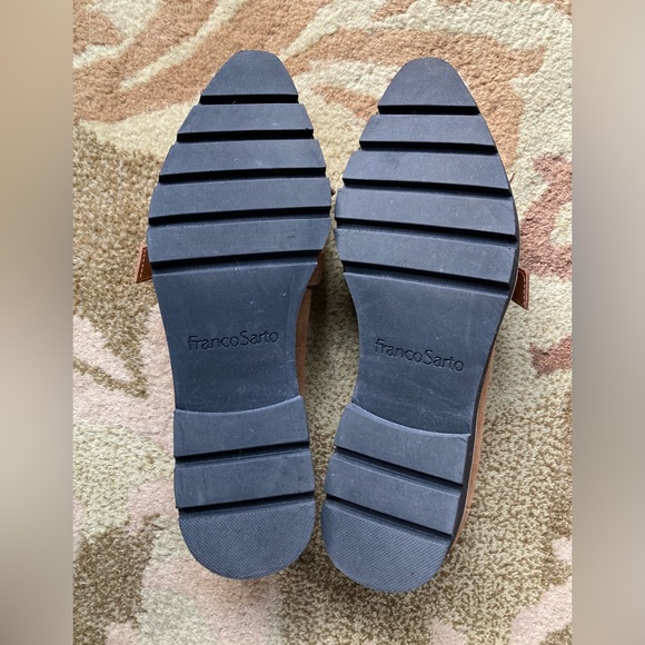 Franco Sarto Brown Fringe Loafers - Picture 6 of 8